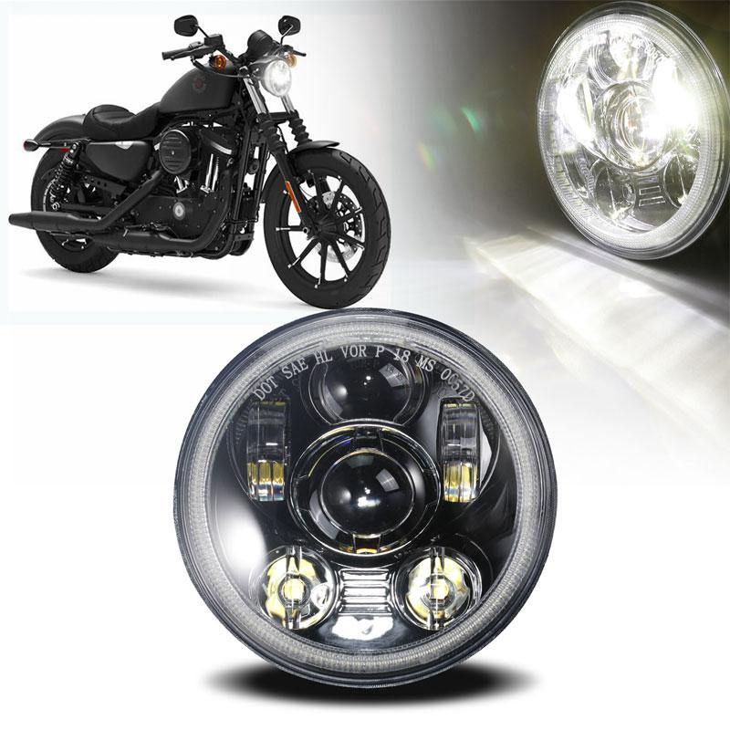 Harley Davidson Softail Dyna Street Bob Super Wide Glide 5 3/4 Inch  Motorcycle LED Headlight